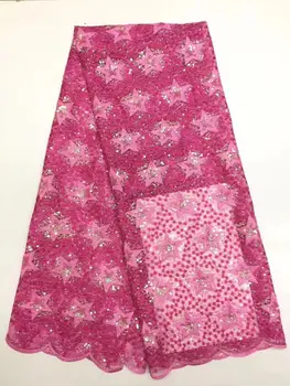 

NEW High Quality 2020 Tulle sequins Beaded French Nigerian Lace Fabrics Pearls Embroidered Guipure African 3d Lace Fabric gold