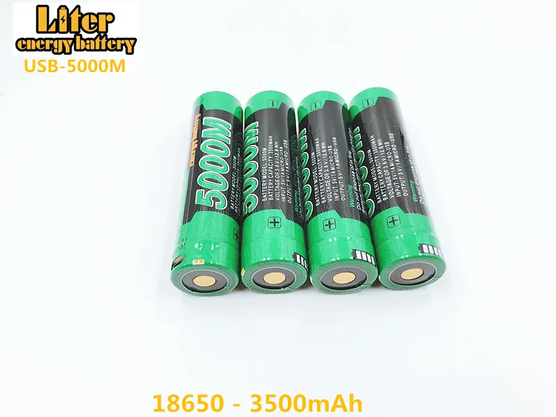 4pcs USB 18650 3,7 V 3500mAh устройство батарея MP3/MP4 плеер камера Электрический инструмент электронные игрушки аккумулятор - Цвет: 4pcs