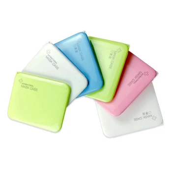 

KN95 Maskcase Anti-dust Mask Container Storage Box Resin Buckle Design Portable Foldable Masks Storage Box Cleaning Outdoor