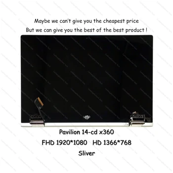 

14" FHD HD For HP Pavilion X360 14-cd Series LCD Touch Screen Replacement Full Assembly With Hinges L20552-001 L20553-001