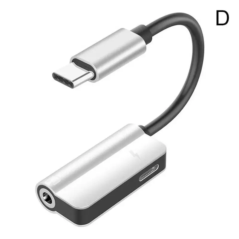 2 в 1 usb type-C аудио адаптер для зарядки type C Мужской Женский Разъем для наушников Pro конвертер P20 для huawei Зарядка 3,5 мм до w X4O9 - Цвет: 4