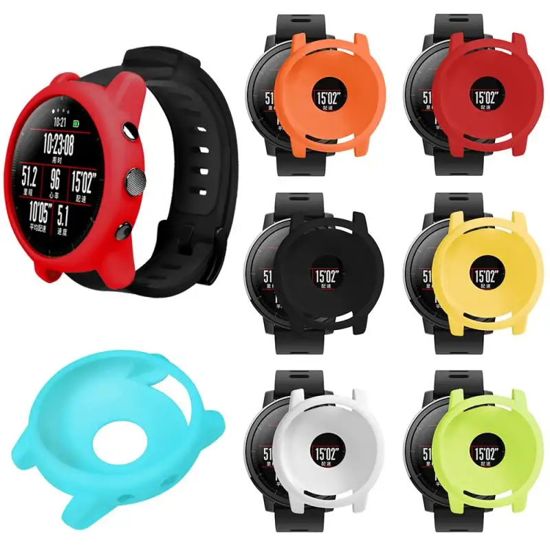 2020 New Protector Shell For Xiaomi Huami Full Frame Silicone Protective Case Amazfit 2 Stratos Watch Dropship | Электроника