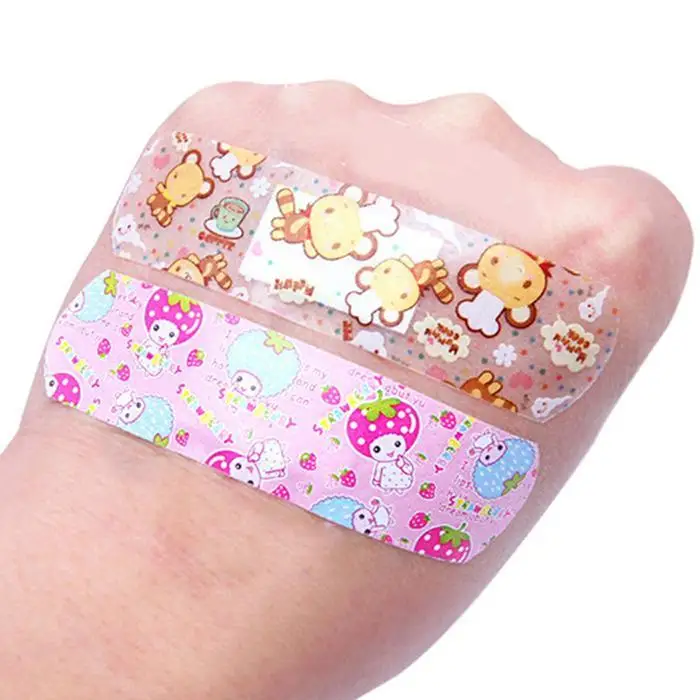 

100PCS Cartoon Band aid Breathable Waterproof Wound Patch Band-Aid Bandage and aid All Skin Types