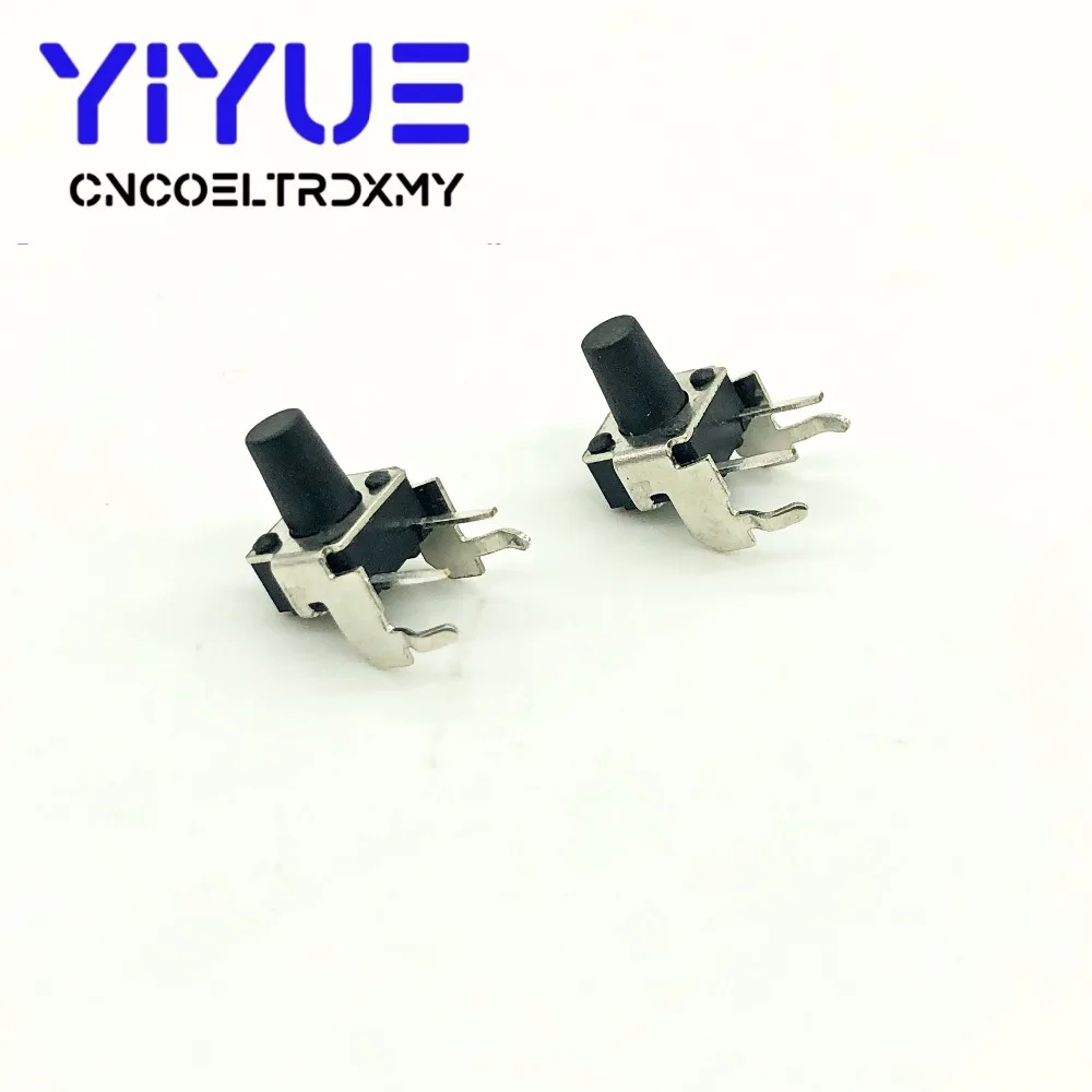 20Pcs Tact Switch 664.3mm Horizontal with NO.2 Bracket Tactile Push Button Switches 6x6x4.3mm Micro Switch (2)