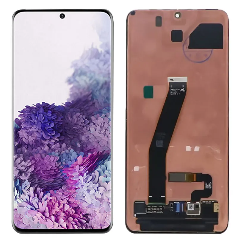 Digitador da Tela com Capa Lcd para Samsung Original Galaxy G980f Display Plus G985 G985f Toque Traseira 100% S20 G980 6 g980 g980f display s20 plus g985 g985f