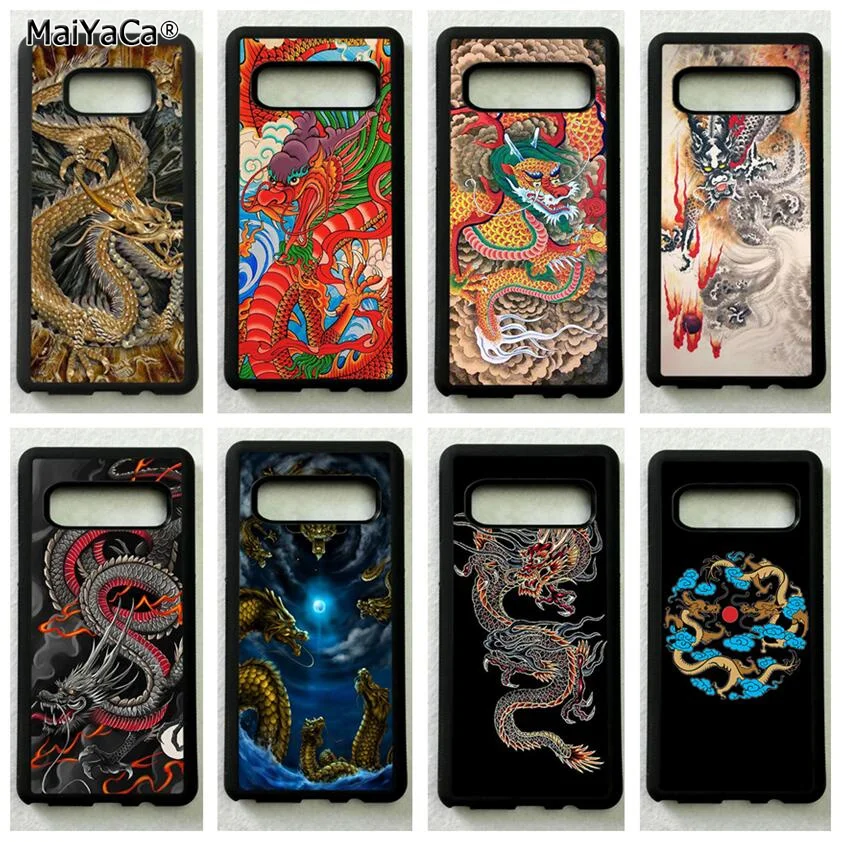 

golden chinese dragon silicone mobile phone case for samsung s6edge plus s7 edge s8 s9 s10 plus lite e note8 note9 cover case