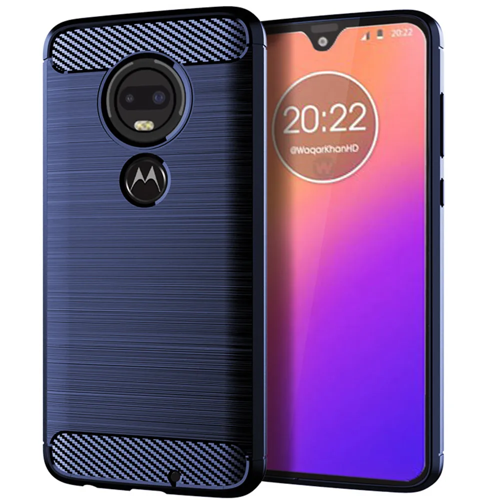 Brushed Carbon Fiber Case For MOTOROLA Moto One Macro E6 G7 Z2 Force G5S G5 Vision G6 Play E4 G8 E5 Plus Zoom Cover | Мобильные