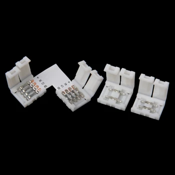 

Solderless Clip-on Coupler Connector 2 Pin 10mm For 5050 Single Color LED Strip Light