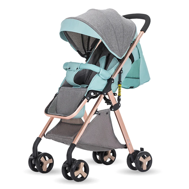 

Leecus baby trolley ultra-light portable can sit can lie down fold simple shock absorbent high landscape child bb trolley