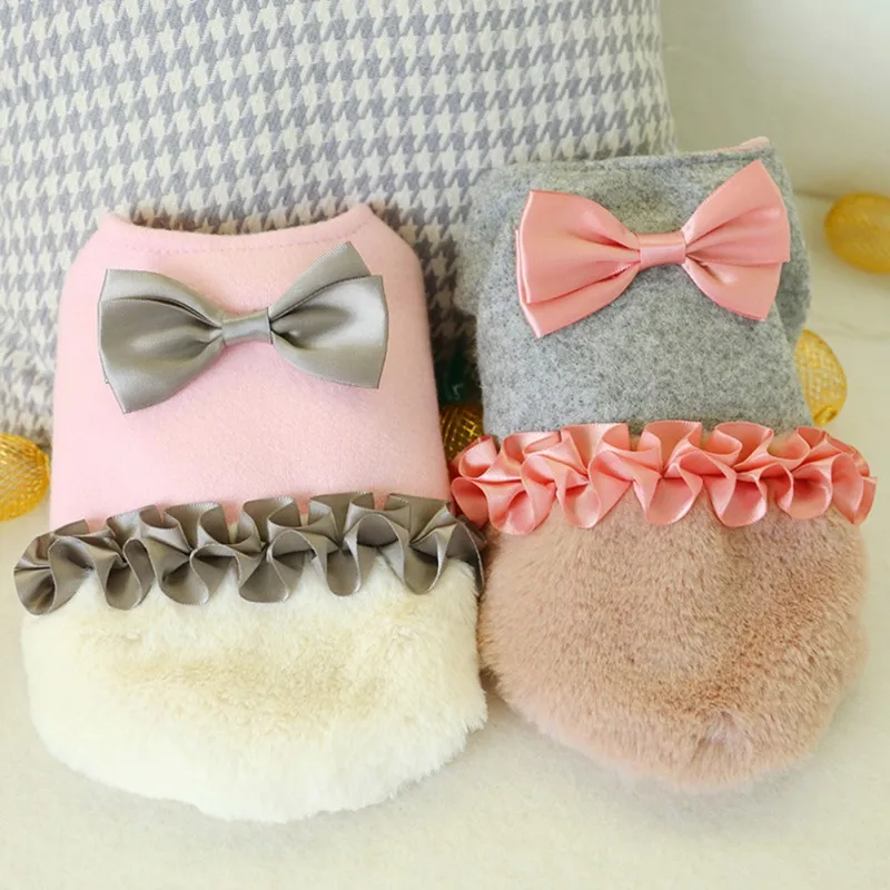 Теплая зимняя одежда для собак маленьких теплая куртка с капюшоном щенков кошек