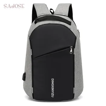 

Men Polyester Laptop Backpack with USB Charging port Waterproof Travel Daypack School College Rucksack Backpack for Men