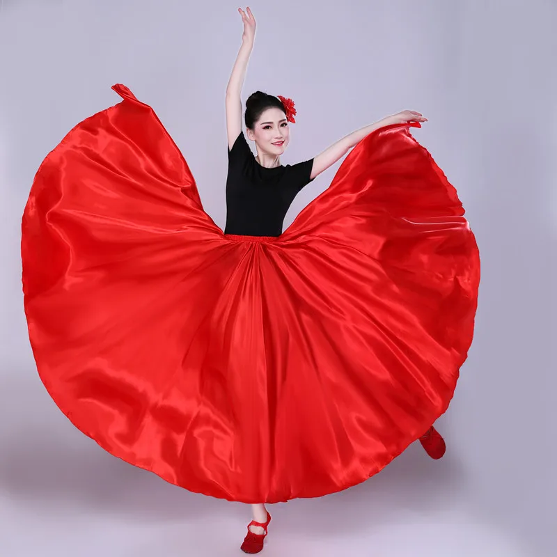 Юбка в стиле фламенко для взрослых танец живота сплошной танцевальный костюм фламенко платья для женщин Bullfight фестиваль испанский представление SL1463