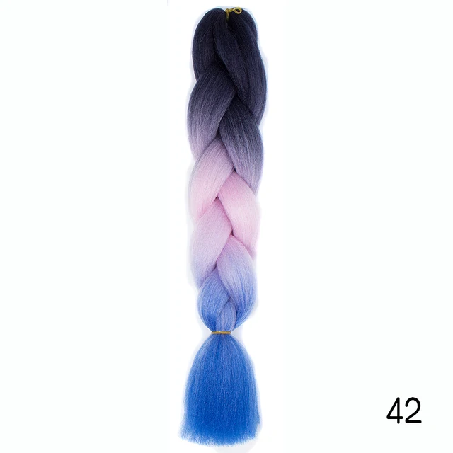 YXHAIR 100g 48 Inch Synthetic Jumbo Box Braids Expression Crochet Hair Extension for Women Pre Stretched Yaki Ombre C1