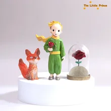  Lovely The Little Prince Rose Action Figure Fox Resin Figurine Collection Model Doll for Girl Boy Gift Home Desktop Decoration 
