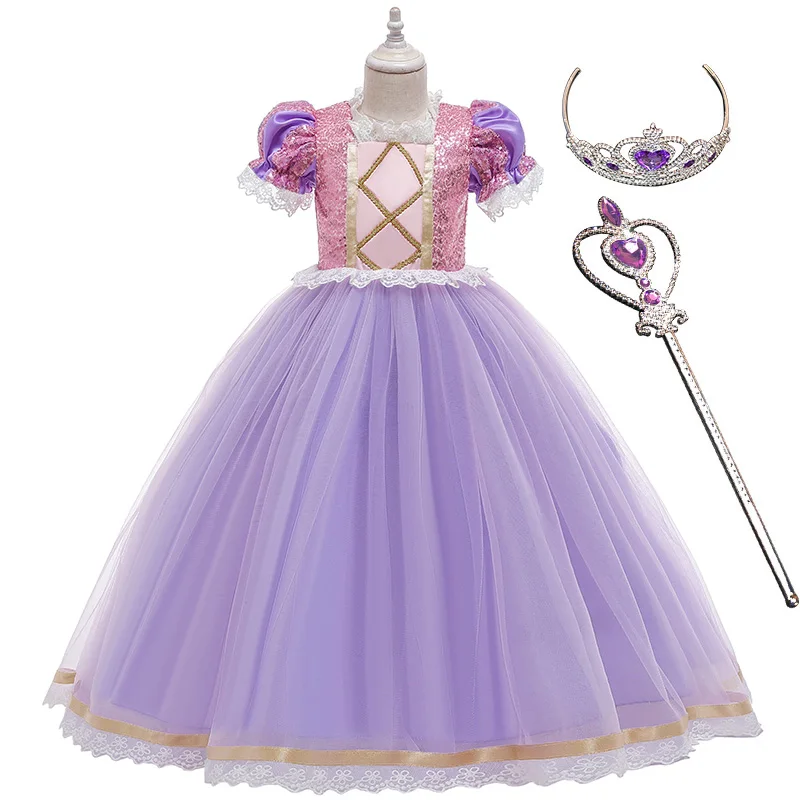 

2020 Girls Princess Dress Kids Halloween Cosplay Party Costume For Children Girls Gown Clothing Set