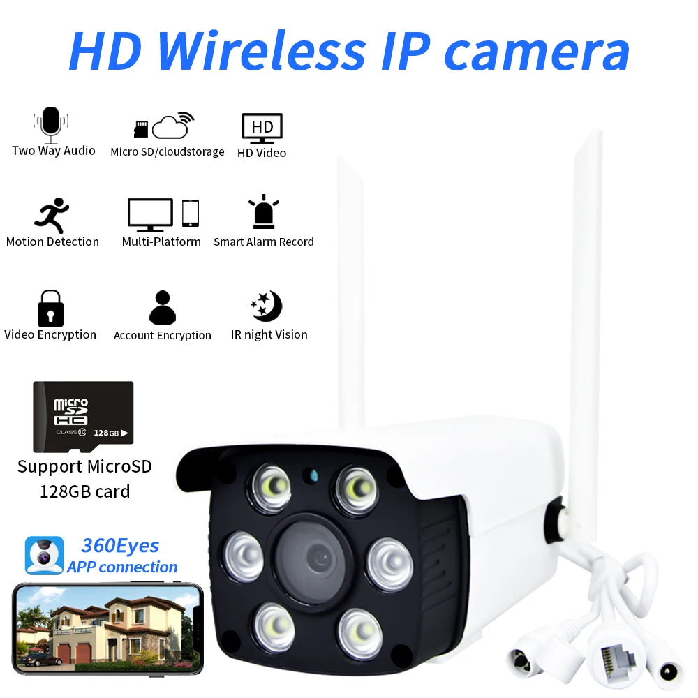 

Potofo 1080P Wireless IP Camera Home Security Camera Surveillance Camera WI-FI Camera Night Vision CCTV Camera