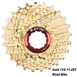Gold 11S 11-25t ZTTO дорожная велосипедная обгонная муфта 8 9 10 11 скоростная кассета 11-25t 28t велосипедные звездочки для системы sunracing SH - Цвет: Gold 11S 11-25t