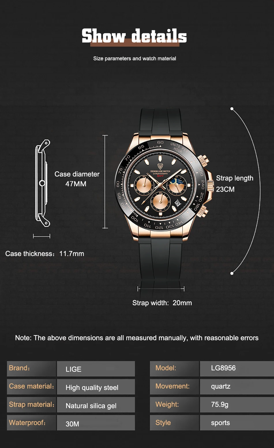 2022 LIGE Mens Watches Top Brand Luxury Waterproof Quartz Wrist Watch for Men Date Silicone Sport Relogio Masculino montre homme