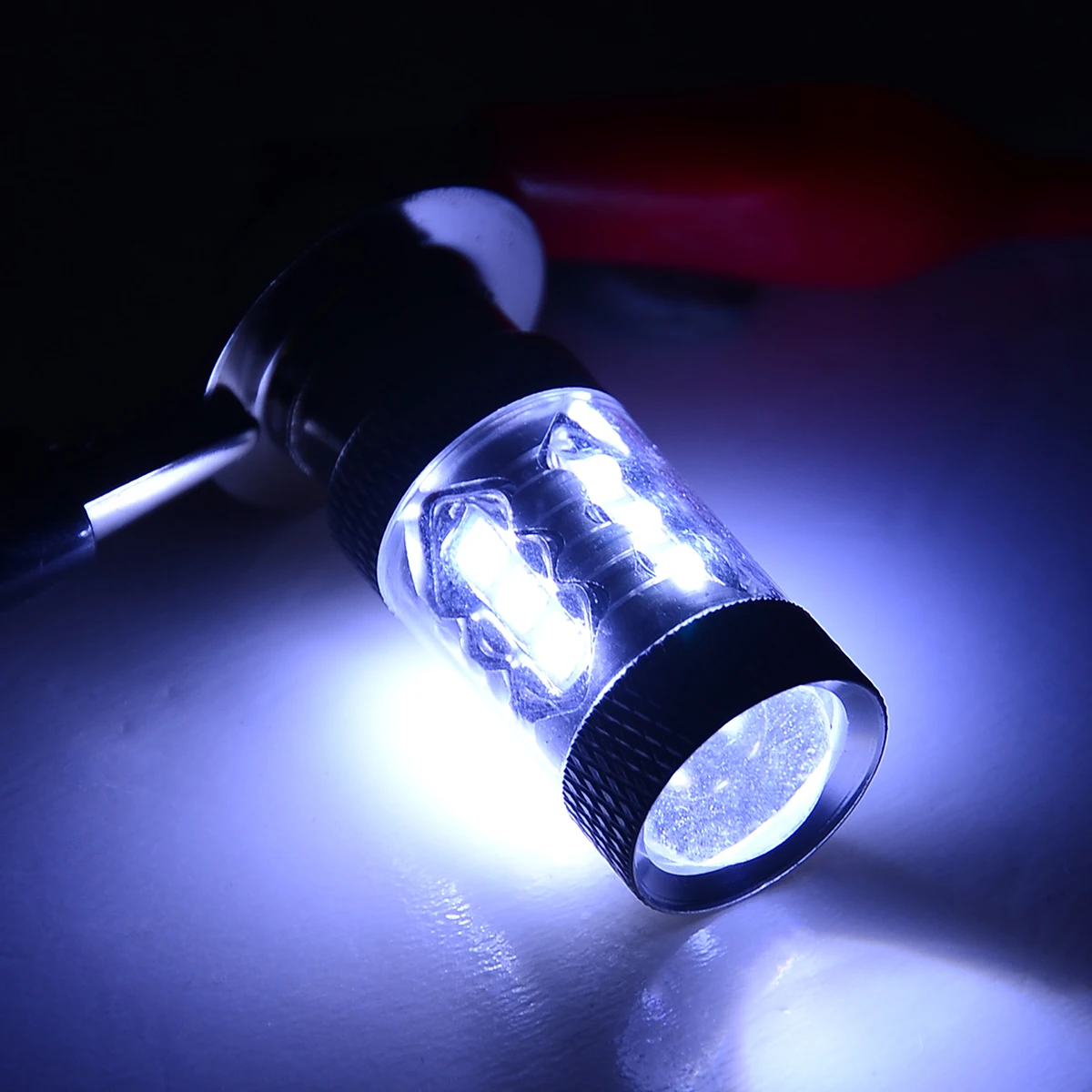 1PC H6M P15D DC 12V 80W White LED Headlight Bulb 20SMD Aluminum Head Lamp For Motorcycle ATV Off-road