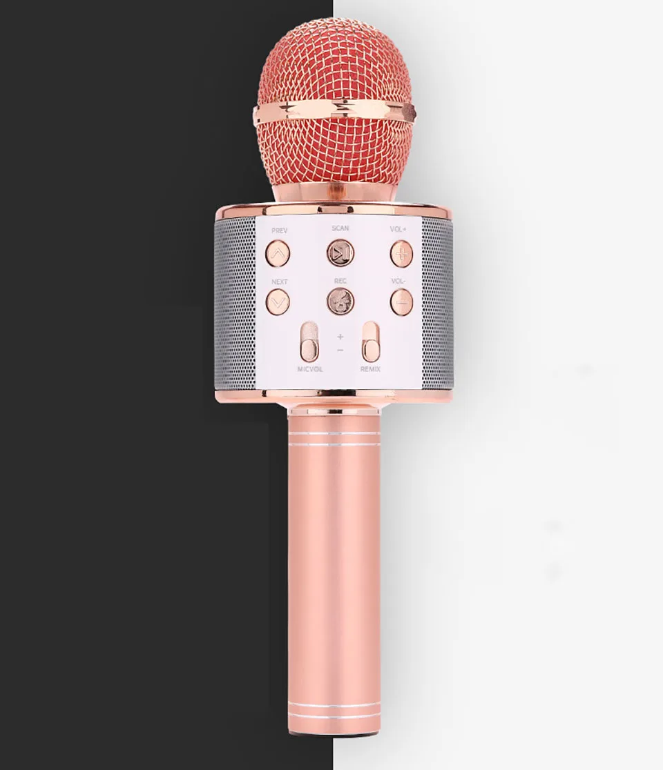 Bluetooth караоке микрофон беспроводной Профессиональный динамик Consender ручной микрофон радио Mikrofon Studio Запись микрофон