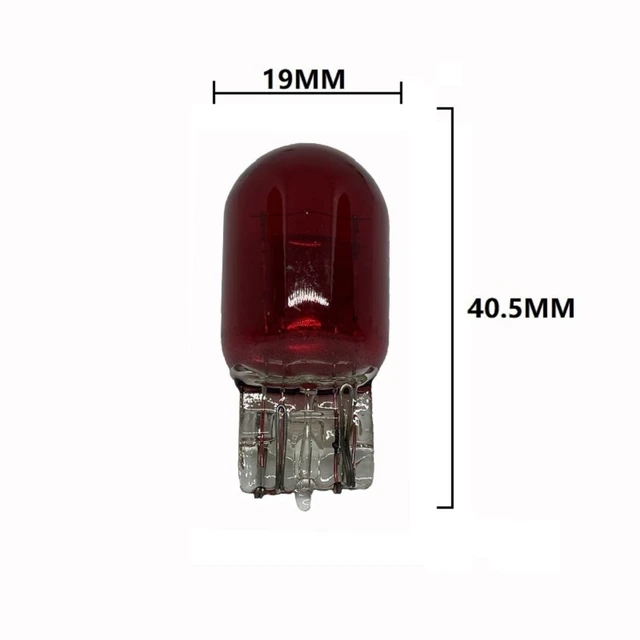 1PCS T20 W21/5W 7443 RED LED Glass 580 12V 21/5W Car Miniature