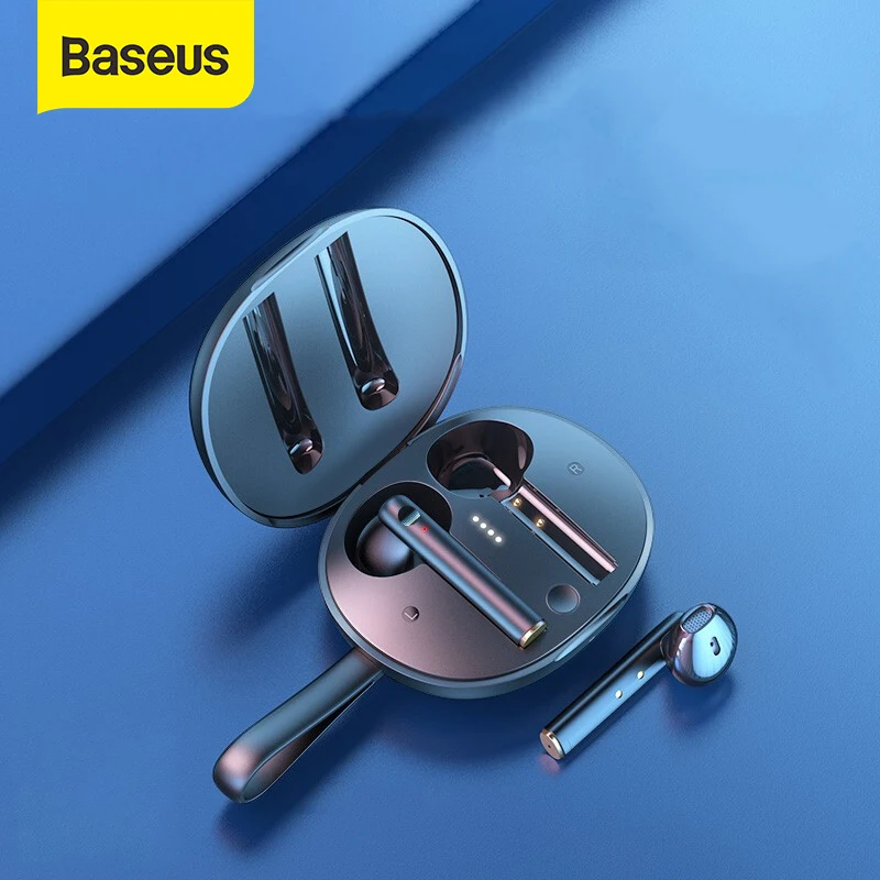 

Baseus W05 TWS Bluetooth Headphones True Wireless 5.0 Earphones HD Stereo Earbuds Support Qi Wireless Charging In Ear Headset