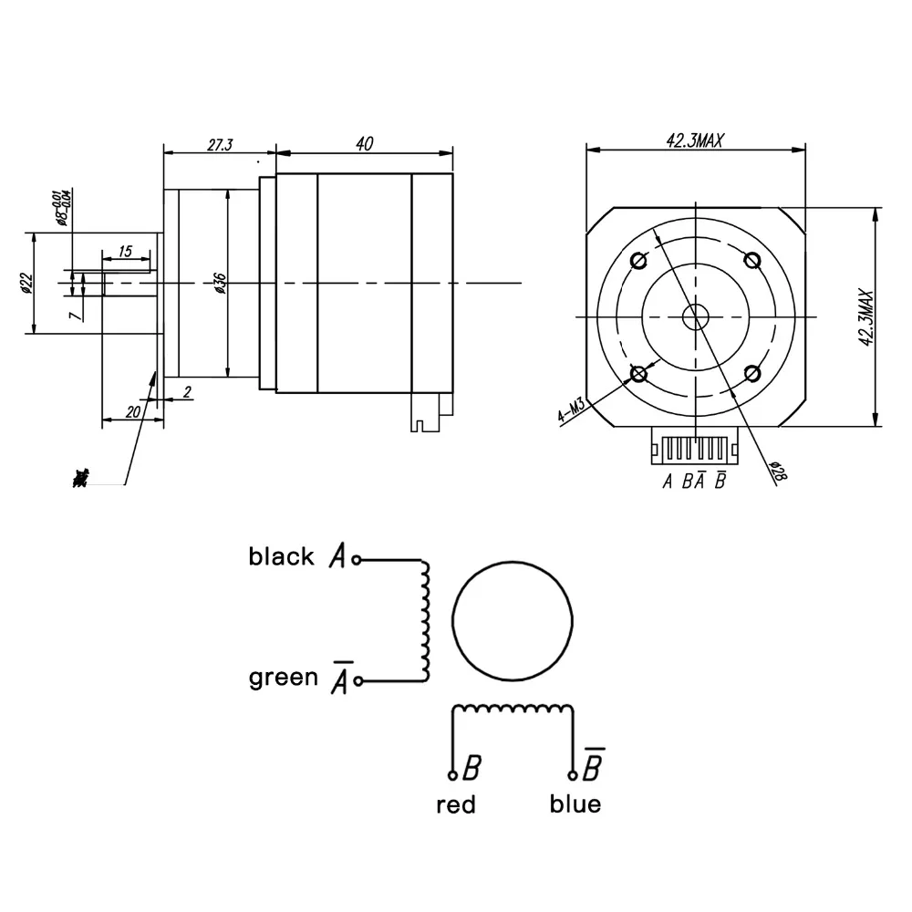 Nema17 17HS4401S-PG518, для Titan 4 свинцовый экструдер Nema 17 22 мм 42 двигатель для 3D принтера запчасти