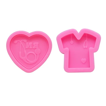 

Shiny Glossy Doctor Stethoscope Love Heart Shape Keychain Pendant Silicone Mould DIY Craft Tool Crystal Epoxy Resin Mold