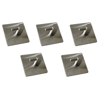 

5pcs Hanging Hook Practical Fashion Stainless Steel Hanging Hook Towel Hanging Hooks Bathroom Hanging Hook Wall Hanging Hook A30