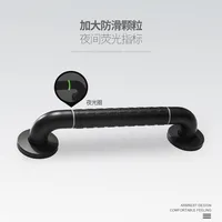 ราวจับนิรภัยในห้องน้ำสแตนเลสสีดำ ติดผนัง สำหรับผู้สูงอายุและผู้พิการ ป้องกันการลื่น ใช้ได้กับโถสุขภัณฑ์ อ่างอาบน้ำ และฝักบัว 4