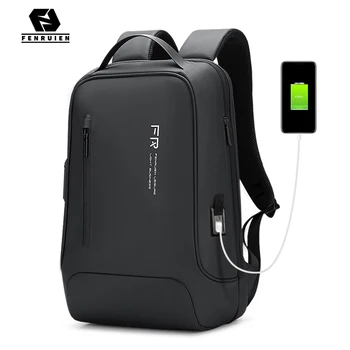 

Fenruien 2020 New Backpack 15.6 Inch Notebook Backpack Black for Men USB Charging Business Travel Backpack Waterproof Anti-Theft