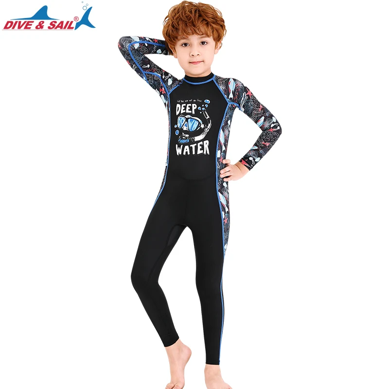 Kids Diving Suit Wetsuit One-Piece Underwater Jumpsuit UV Protect Youth Swimsuit Water Sports Wetsuits