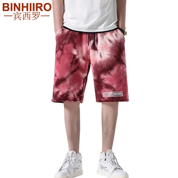 

2020 New Casual Shorts Comfortable Loose High Quality Knee Length Pants Summer Elastic Waist Straight Printing Beach Shorts Male