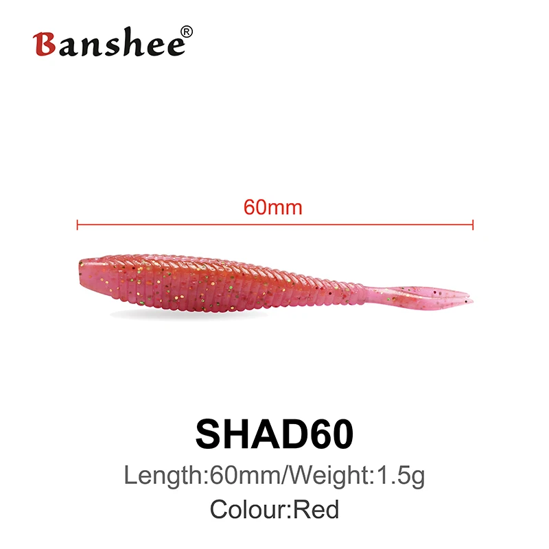 Banshee 15Pcs/Lot Artificial Silicone Bait For Fishing Soft Lures Set Easy  Shiner Squid Scent One Up Shad Pike Trout 60mm 1.5g