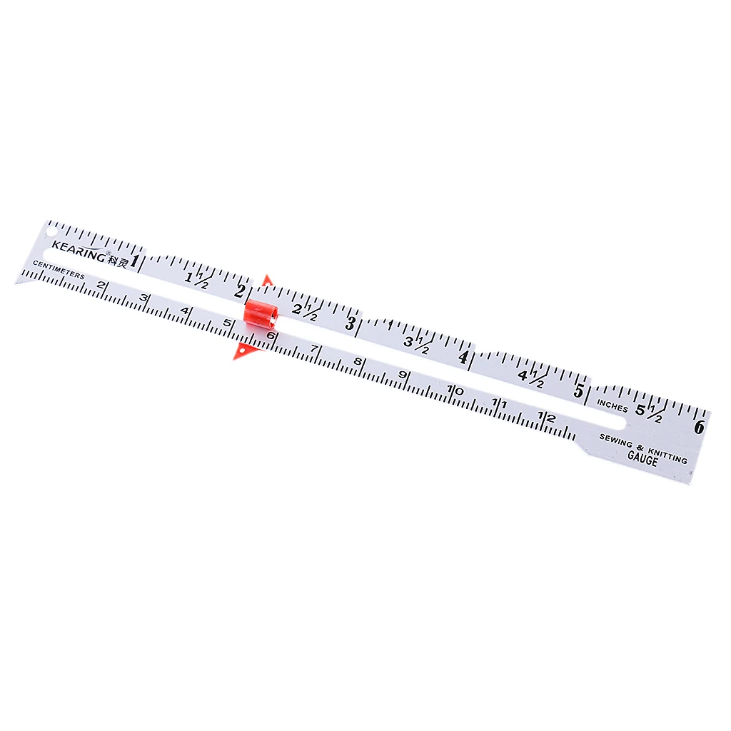 Metal Gauge, Sewing Sliding Measure Sets Distance For Marking Hems, Tucks, Pleats and Buttonholes