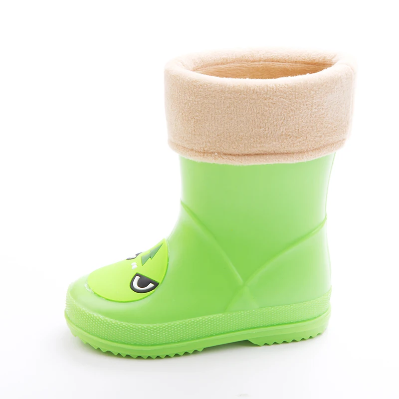 Green with Socks DRIPDROP Резиновые сапоги из ПВХ для детей Водонепроницаемые сапоги до середины икры разных цветов и с различными аппликациями Животные - Цвет: Green with Socks