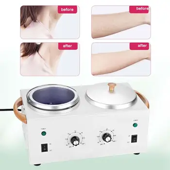 

Professional Hot Paraffin Wax Warmer Salon Spa Dual Pot Depilatory Waxing Heater Machine For Hand And Feet SPA Epilator 220V