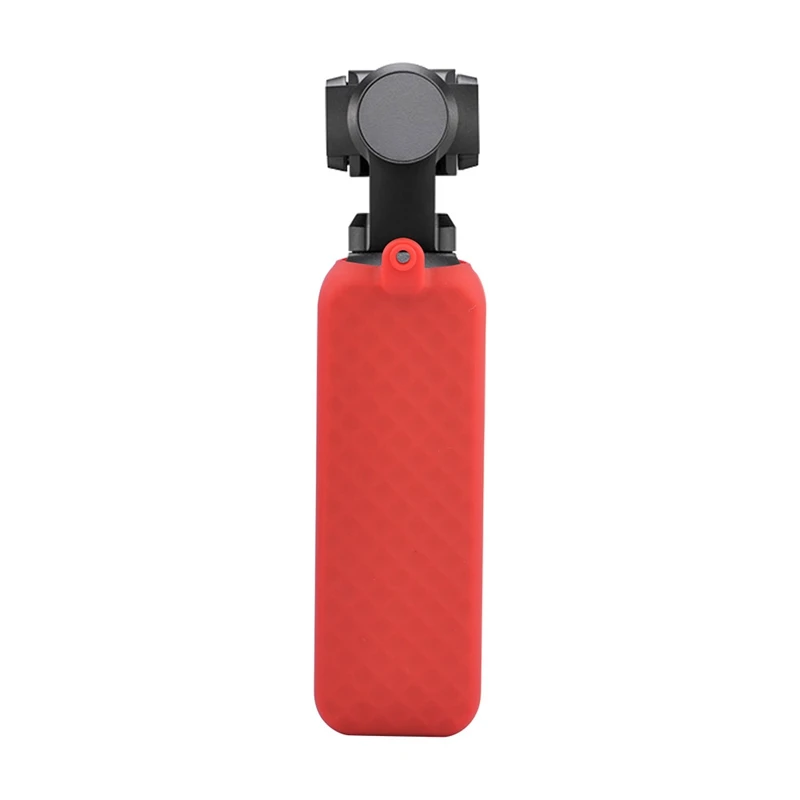 Silicone Cover Case With Sling Strap Combo For Dji Osmo Pocket Gimbal Stabilized Handheld Mini Camera Handle Gimbal(Red