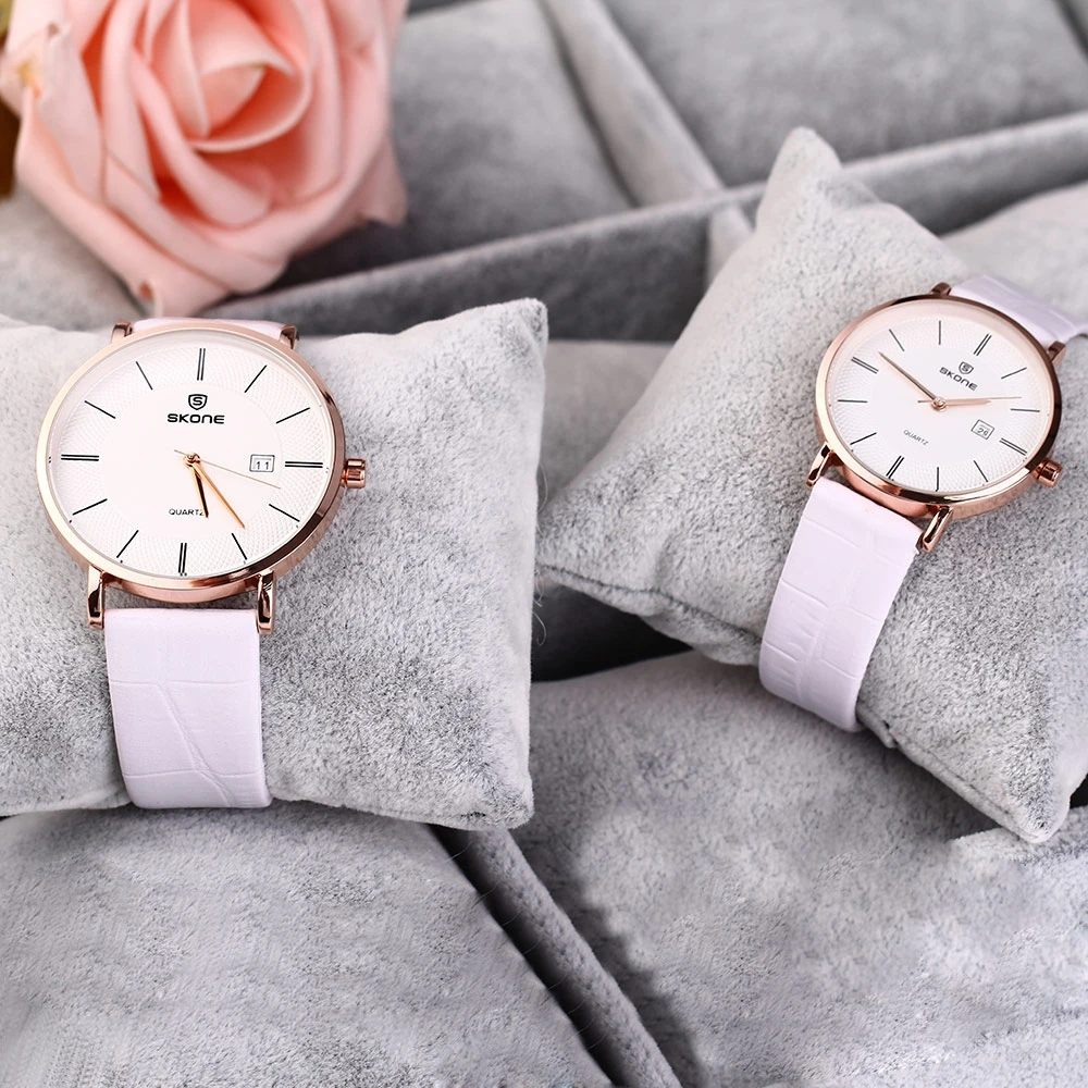 Креативные Часы для пары подарок для пары кожаные часы для влюбленных Кварцевые трендовые пользовательские мужские и женские часы