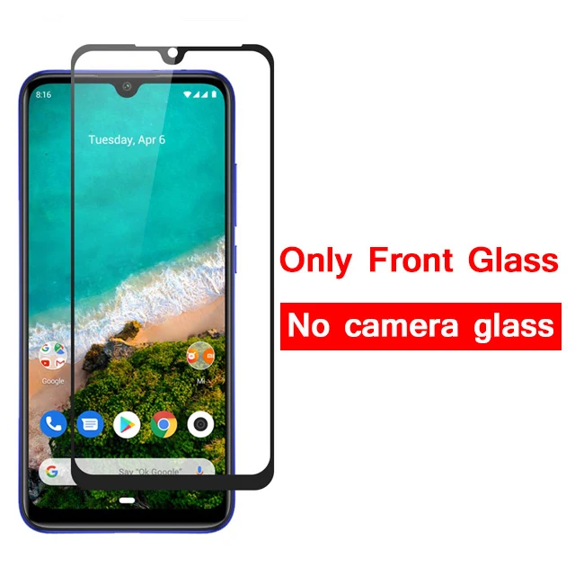 Защитное стекло для xiaomi mi a3 a2 lite Защита объектива камеры для xiaomi a 3 2 облегченное закаленное стекло Защита экрана полный клей - Цвет: 1 front glass