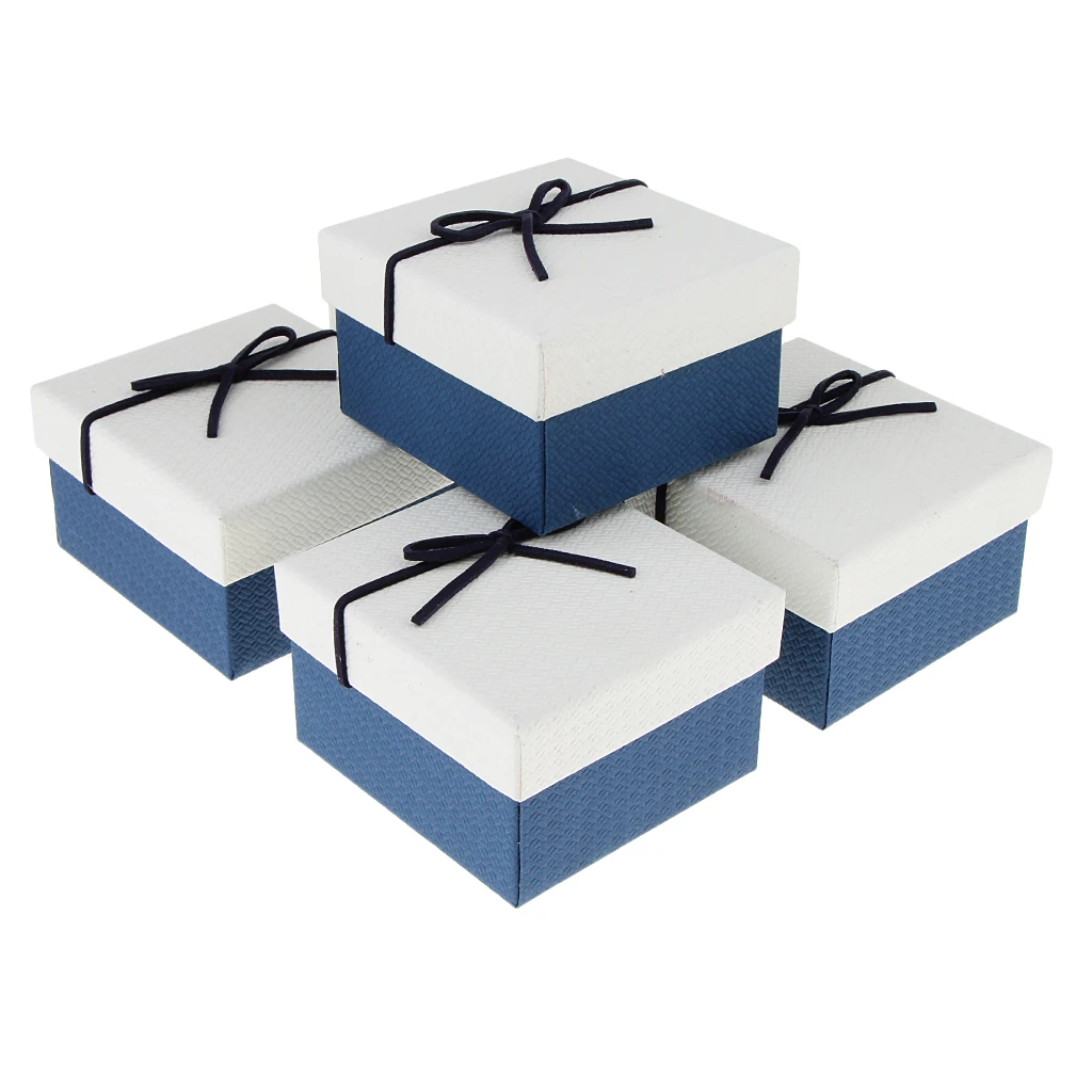5pcs Paper Cardboard Jewelry Box Watch Bracelet Necklace Storage Gift Case