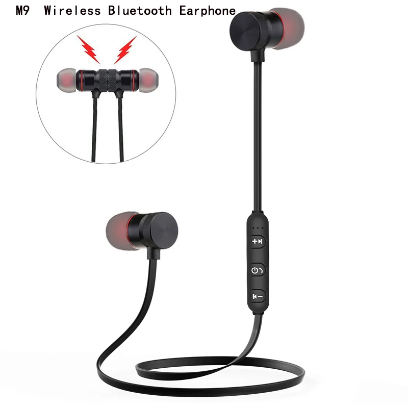 Bluetooth Earphone S8 беспроводные магнитные Bluetooth наушники Беспроводные спортивные наушники стерео Бас Наушники для прослушивания музыки с микрофоном гарнитура для xiaomi iphone - Цвет: Bluetooth Earphone
