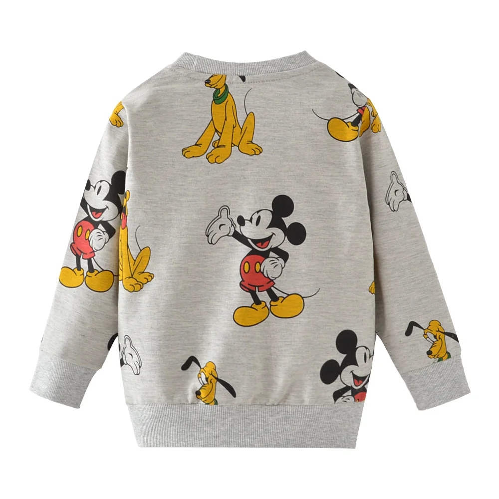 Moletom de Algodão Estampado para Meninos e Meninas Moletom Estampado Mickey Minnie Mouse Infantil Outono 2020 5 Agasalhos e moletons