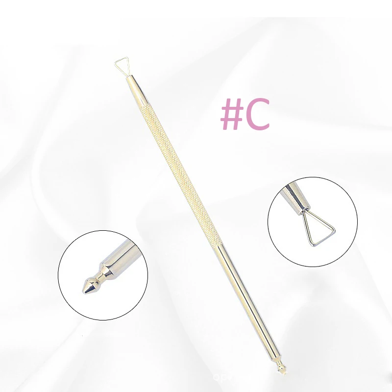 1 шт. треугольная палочка из нержавеющей стали для снятия гель лака толкатель