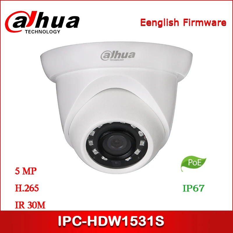 

Dahua IP Camera 5MP IPC-HDW1531S Security Camera WDR IR Eyeball Network Camera