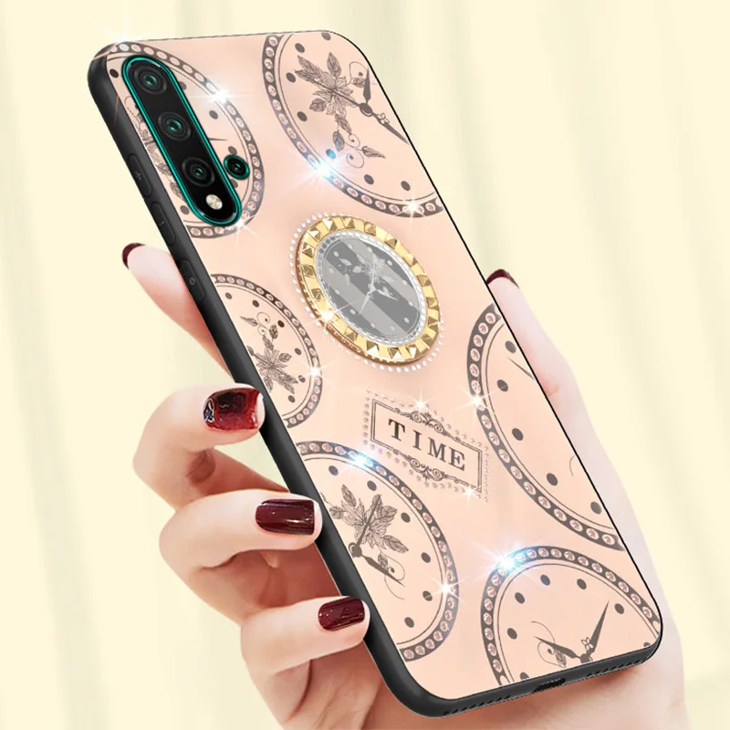 bling Magnetic Silicone Phone case For iphone 6 6s 7 8 Plus 11 pro x xs max xr 10 luxury lanyard magnet Ring 3D back cover etui |