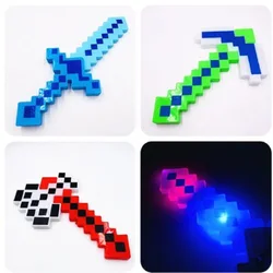 Épée diamant bleu vif 35cm, jouet en plastique pour garçons, avec nœud et flèche, lumière LED, cadeau d'anniversaire pour enfants 
