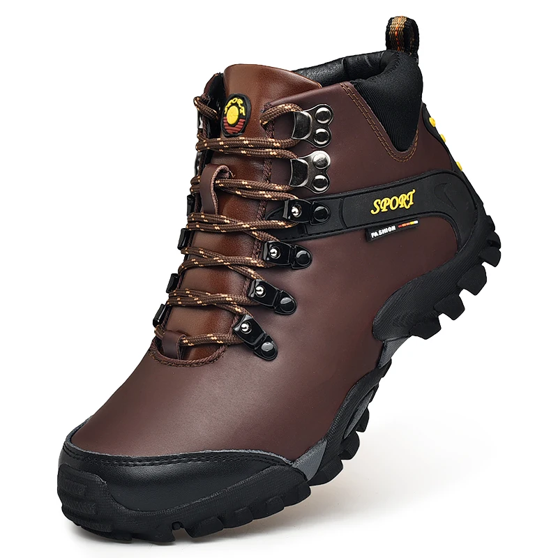 

Autumn help wear hiking shoes in genuine leather men's winter outdoor leisure men antiskid hiking shoes