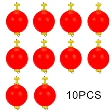 10pcs Tackle Cigar Peg Float Fishing Bobber Round/Oval Type Bobbers Red Sea Fishing Spring Float High-visibility Easy Depth Set