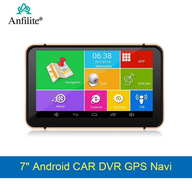 Новый 7 дюймовый автомобильный видеорегистратор с GPS навигацией Android 1080P 512 МБ 8 ГБ